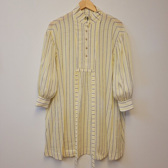 TWENTY8TWELVE SIlk And Linen Striped Size S Women Dress/Shirt - Picture 10 of 12